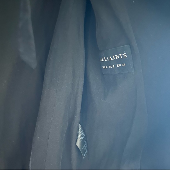 All Saints Aiya Utility Jacket Size Small in Black GUC - Picture 14 of 14